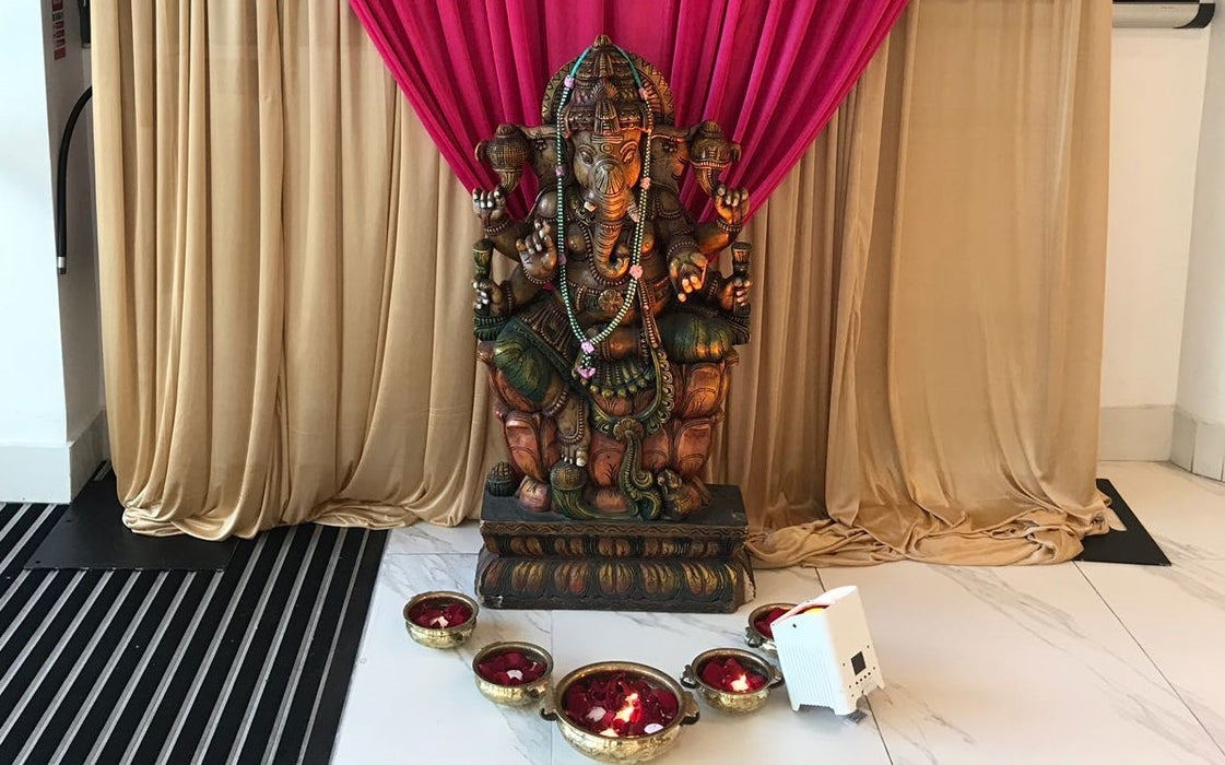Ganesh - Colourful Wooden - 4ft