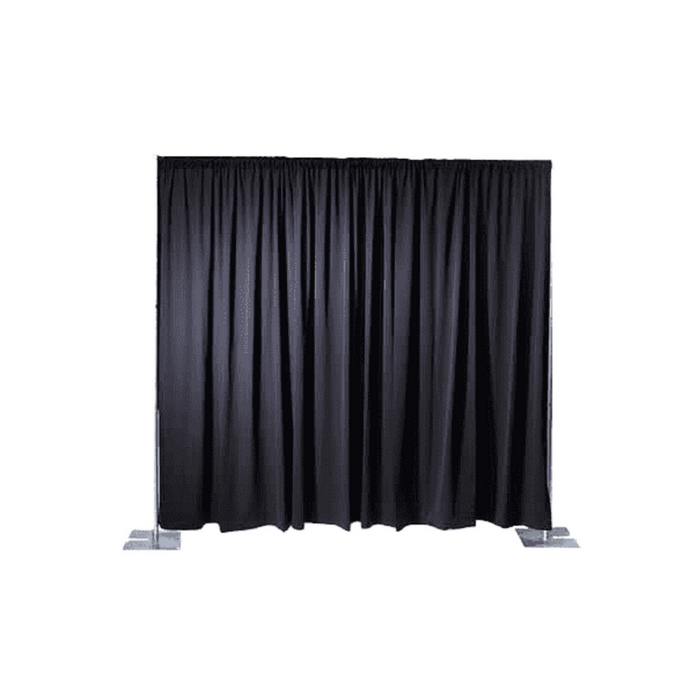 Pleated Draped Curtains - Black