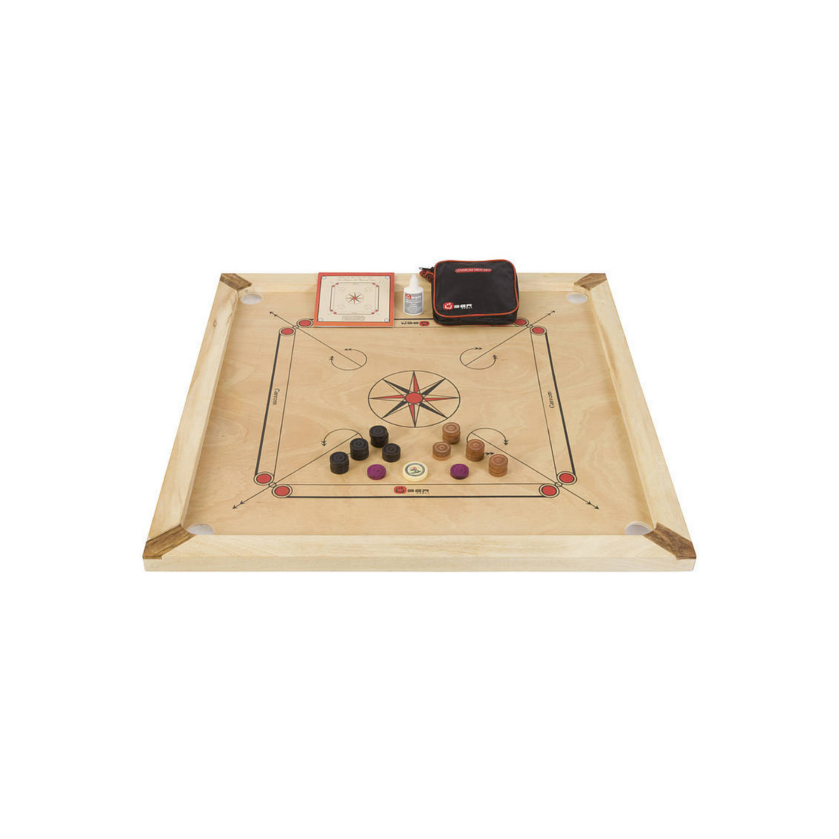 Carrom Rom Carrom Board with Accessories — 123hire