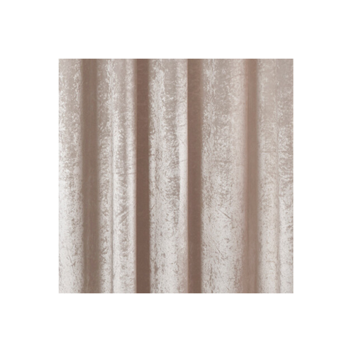 Pleated Draped Curtains - Ivory - Crushed Velvet