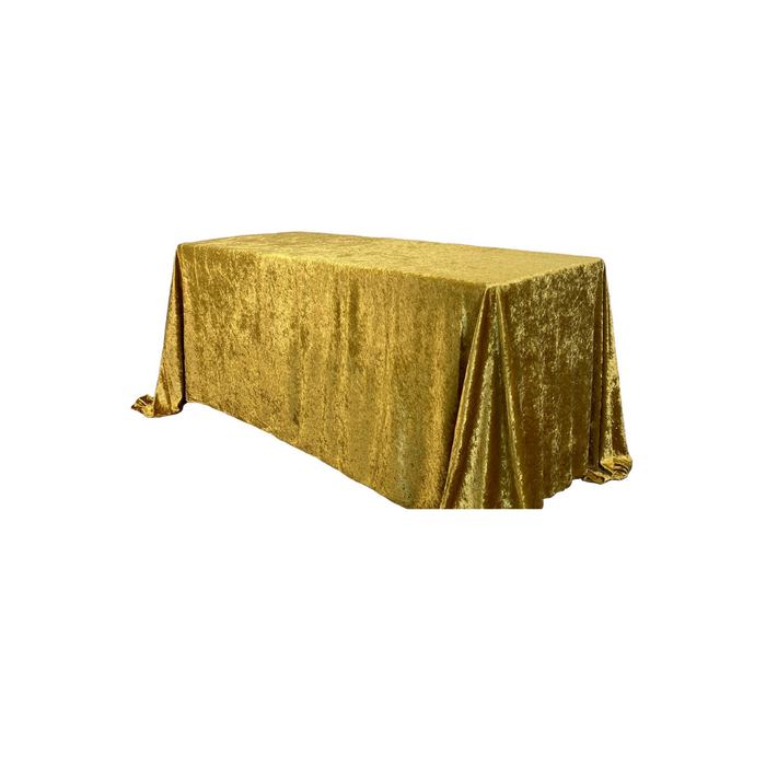 Linen - Antique Gold - Crushed Velvet - 70 x 144