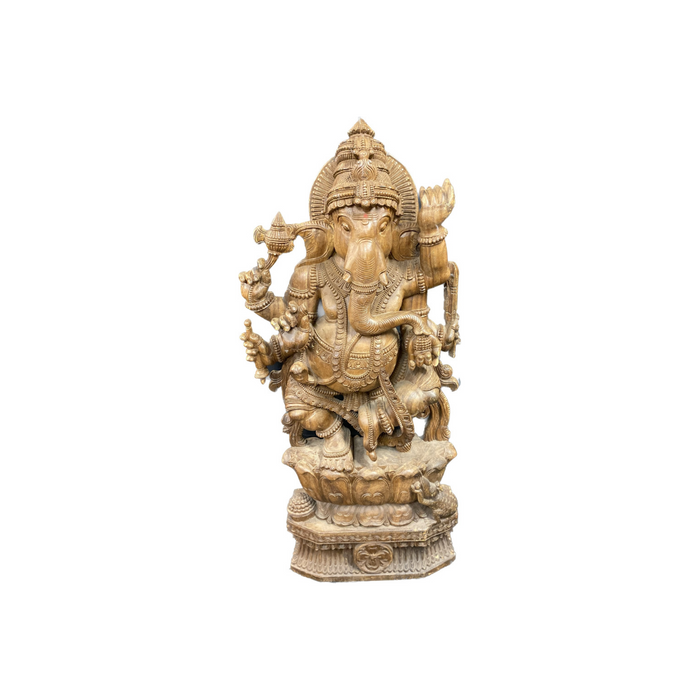 Ganesh - Dark Wooden - 4ft