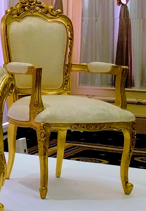 Luxury Gold Cloth Side Chair