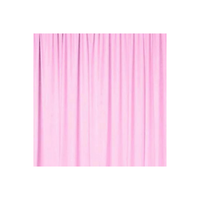 Pleated Draped Curtains - Light Pink