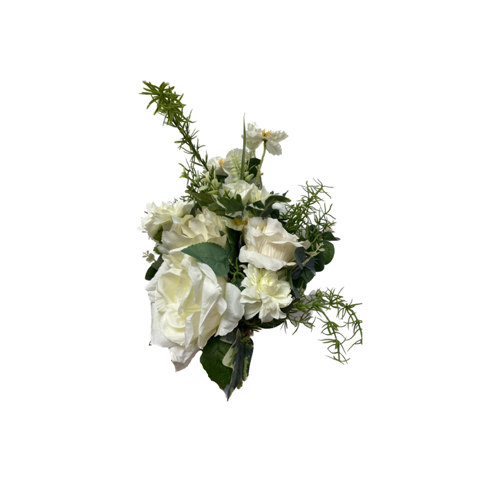 Silk Floral Pew Ends - White